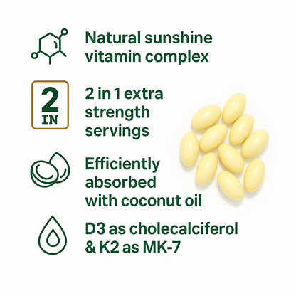 Ironroots™ - 10,000 IU Vitamin D3 + K2 Softgels